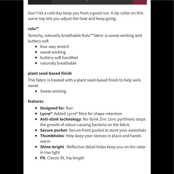 🔥LULULEMON RULU RUNNING CROPPED 1/2 ZIP JACKET🔥 - Picture 15 of 16